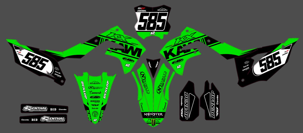Kit Déco Kawasaki KXF 250 2021-2024 & KXF 450 2019-2023 - Vyntrix
