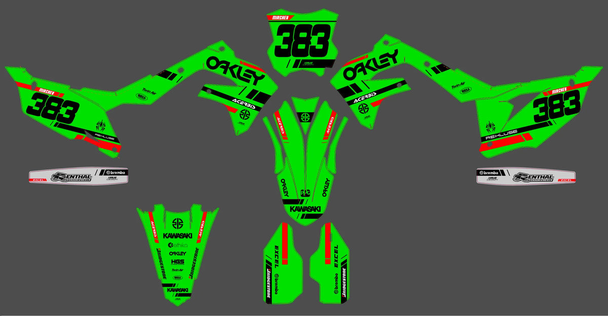 Kit Déco Kawasaki KXF 250 2021-2024 & KXF 450 2019-2023 - Zyntra