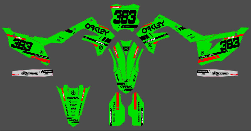 Kit Déco Kawasaki KXF 250 2021-2024 & KXF 450 2019-2023 - Zyntra