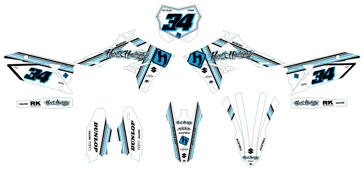 kit grafiche SUZUKI RM-Z 450 2018-2025 & RM-Z 250 2019-2023 - VELTRIX