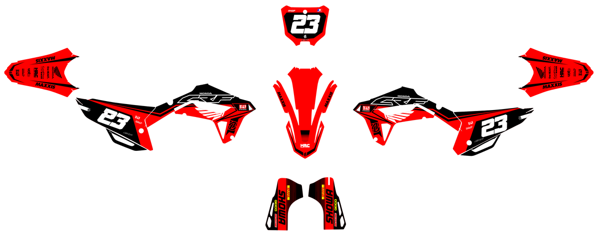Honda CRF 250 2022-2024 & CRF 450 2021-2024 graphics kit - GRITRON