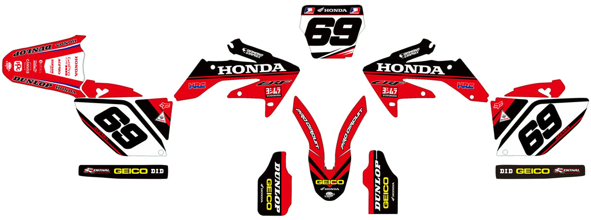 graphics kit HONDA CRF 250 2004-2009 - VORTIX