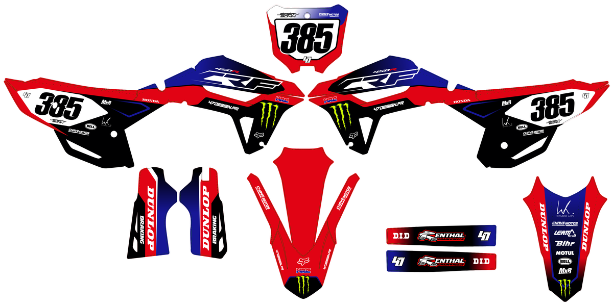 Honda CRF 250 2022-2024 & CRF 450 2021-2024 graphics kit - QUAZOR