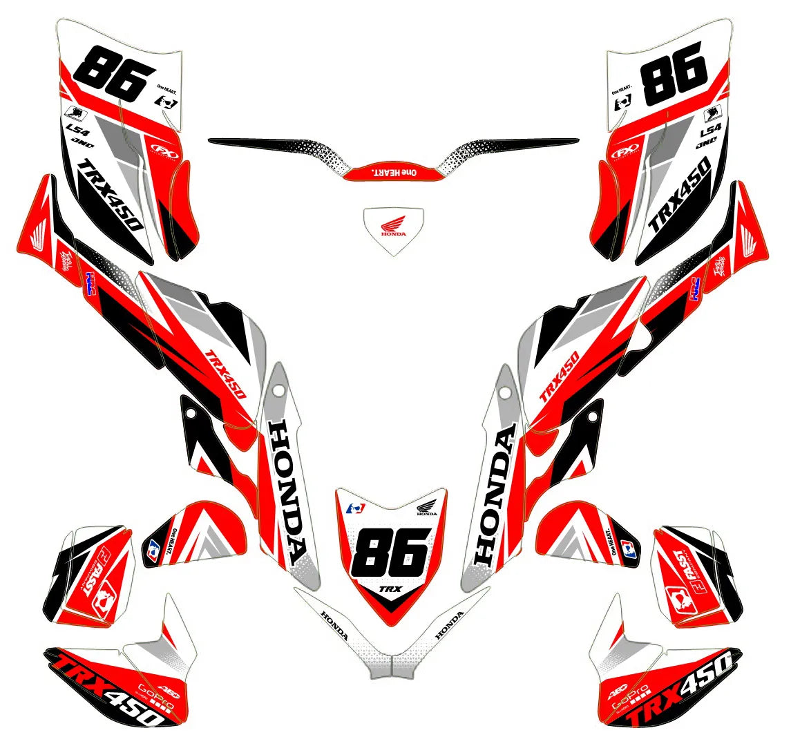 graphics kit HONDA TRX 450 450R 450ER - TORVAX