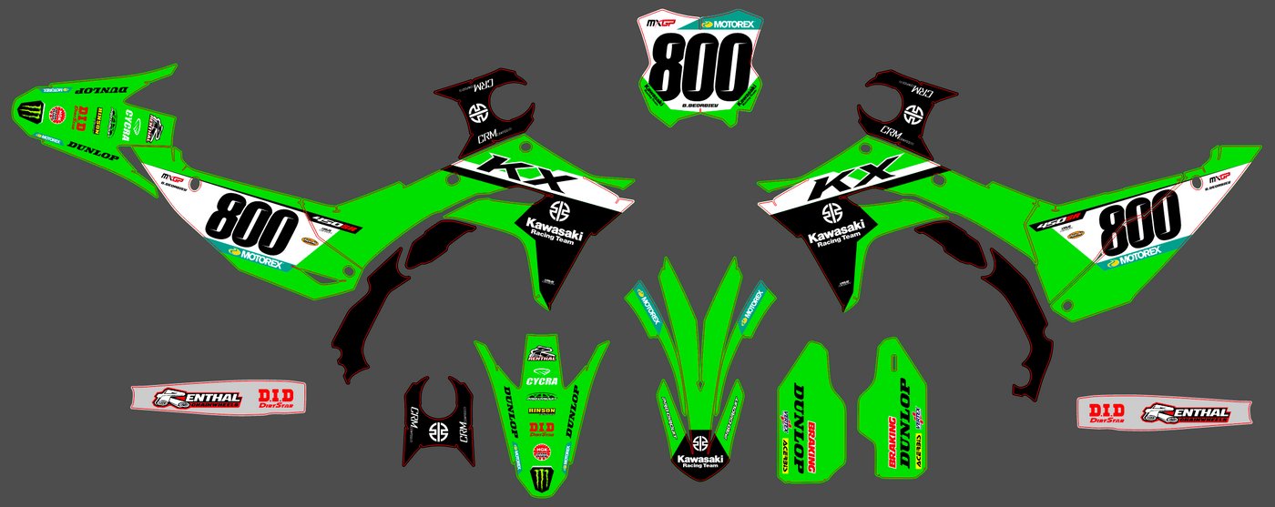 Dekor-Kit KAWASAKI KXF 250 2025 & KXF 450 2024-2025 - KRYPTIX