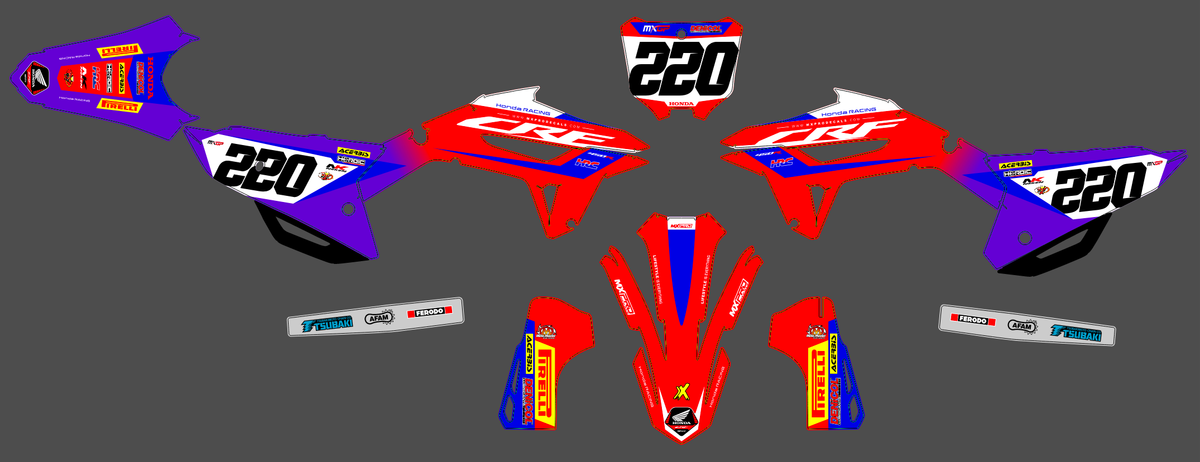 Honda CRF 250 2022-2024 & CRF 450 2021-2024 graphics kit - VULTRIX