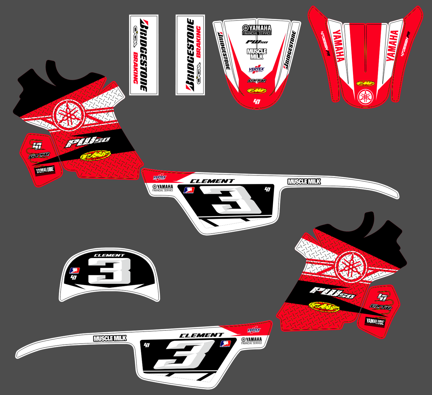 kit gráfico YAMAHA PIWI PW 50 80 1990-2025 - ZYLTRAX