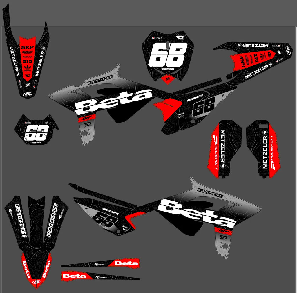 Kit déco BETA RR Enduro 2020-2022 - KRYPTIX