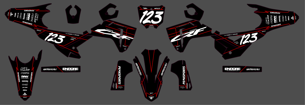 HONDA CRF 250 & CRF 450 2025-2026 graphics kit - ADRENIX
