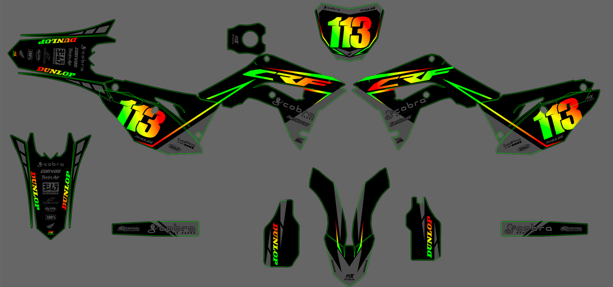 graphics kit HONDA CRF 450 2017-2020 CRF 250 2018-2021 - TORQIX