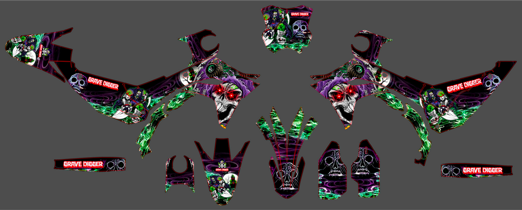 Kit Déco KAWASAKI KXF 250 2025 & KXF 450 2024-2025 - VOLTRIX