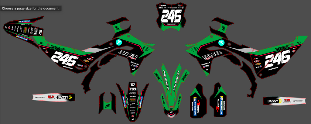 Kit Déco KAWASAKI KXF 250 2025 & KXF 450 2024-2025 - ZAPTOR