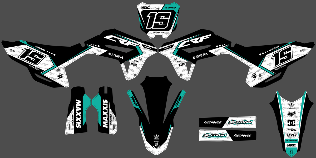 Honda CRF 250 2022-2024 & CRF 450 2021-2024 graphics kit - ZYNTRIX