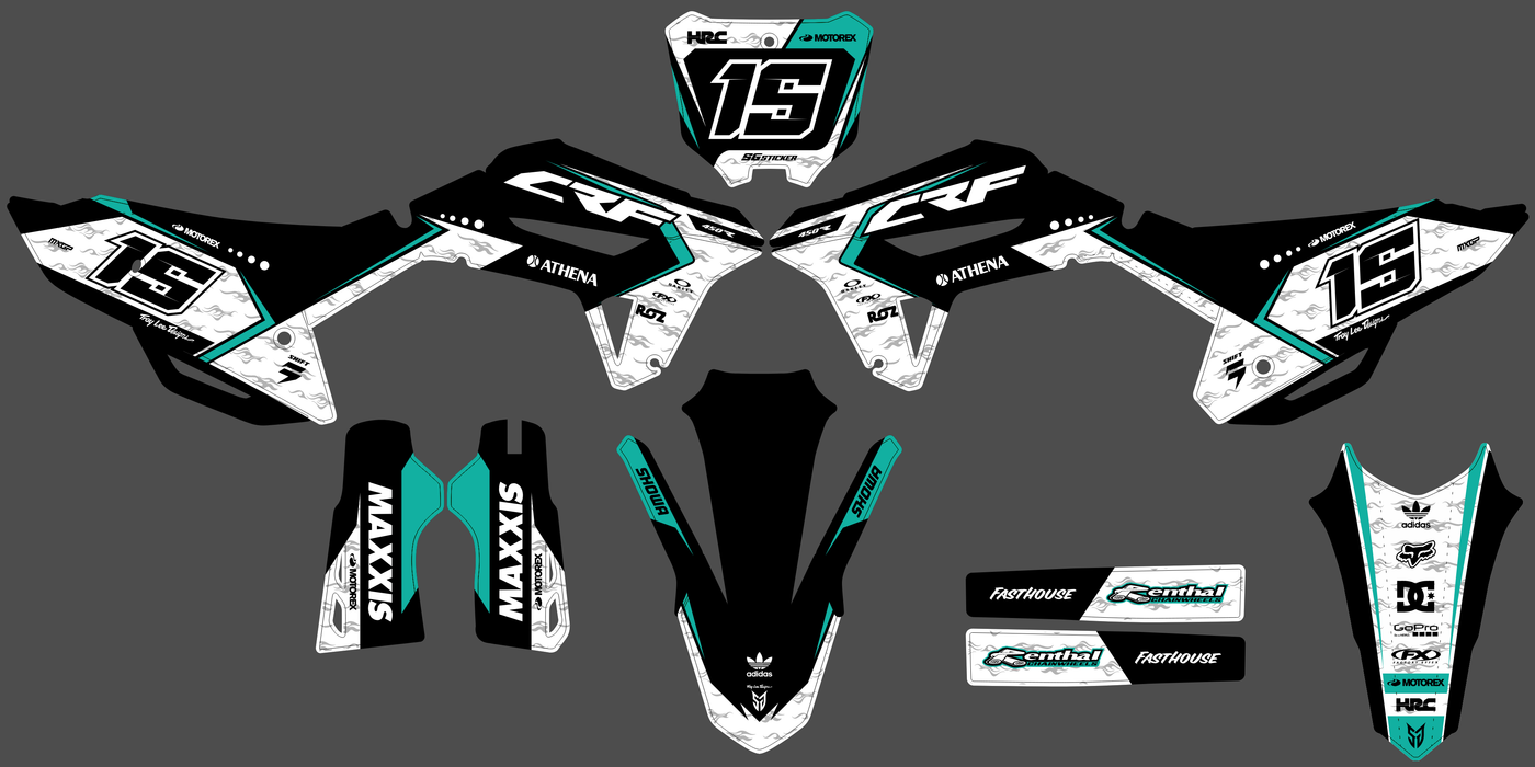 kit gráfico Honda CRF 250 2022-2024 & CRF 450 2021-2024 - ZYNTRIX