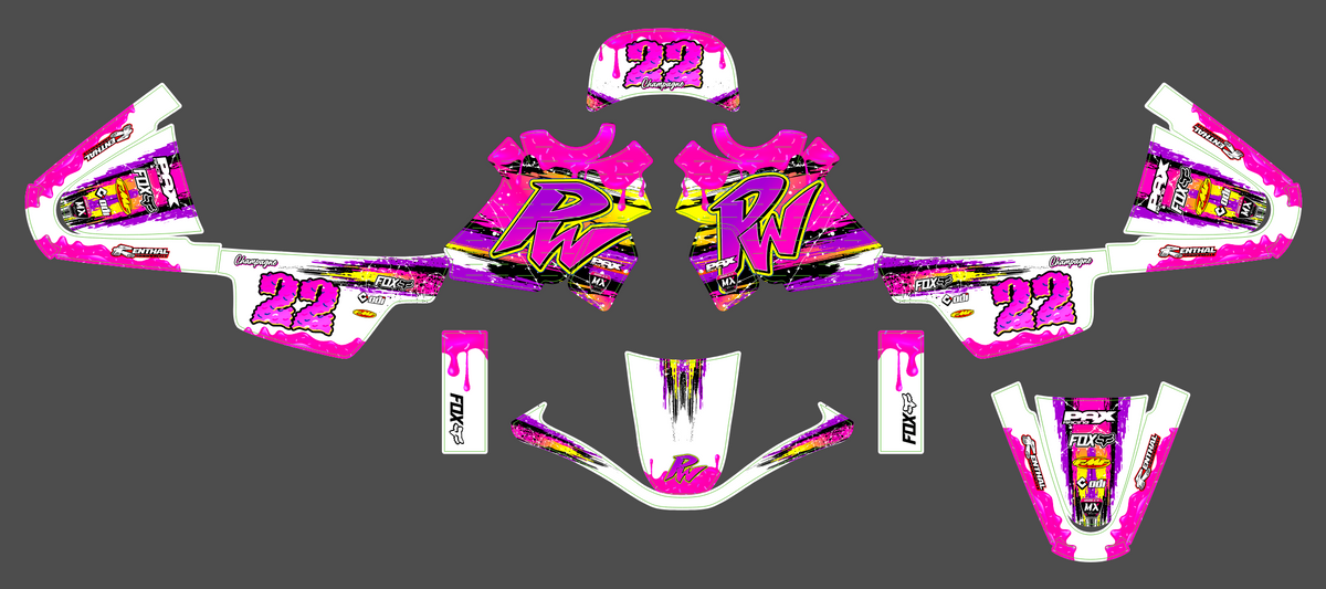 graphics kit YAMAHA PIWI PW 50 80 1990-2025 - DRAXION