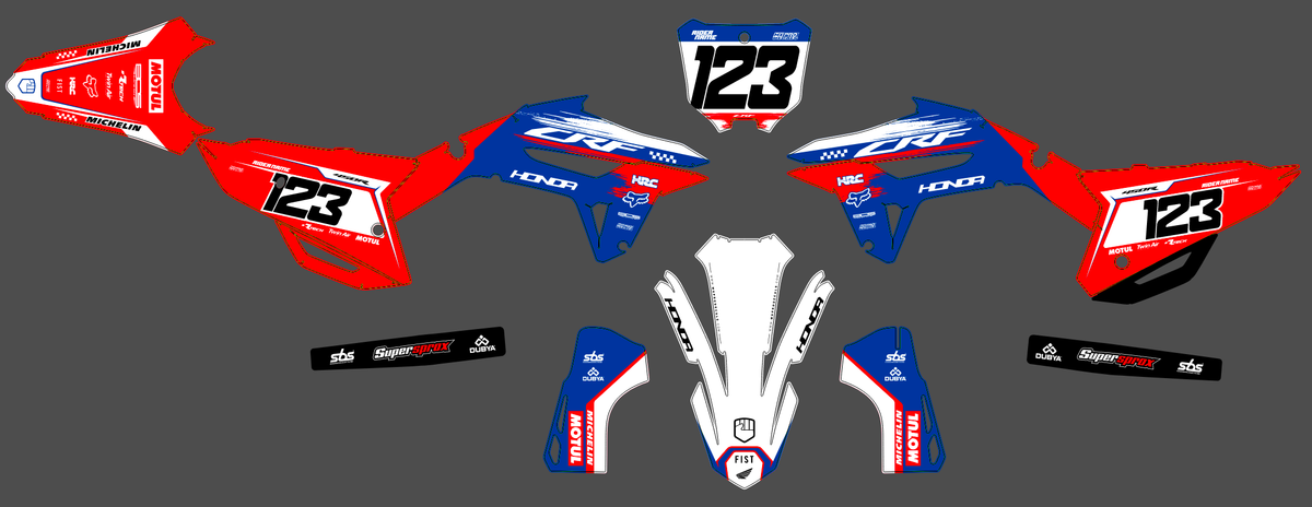 Honda CRF 250 2022-2024 & CRF 450 2021-2024 graphics kit - JAXTOR