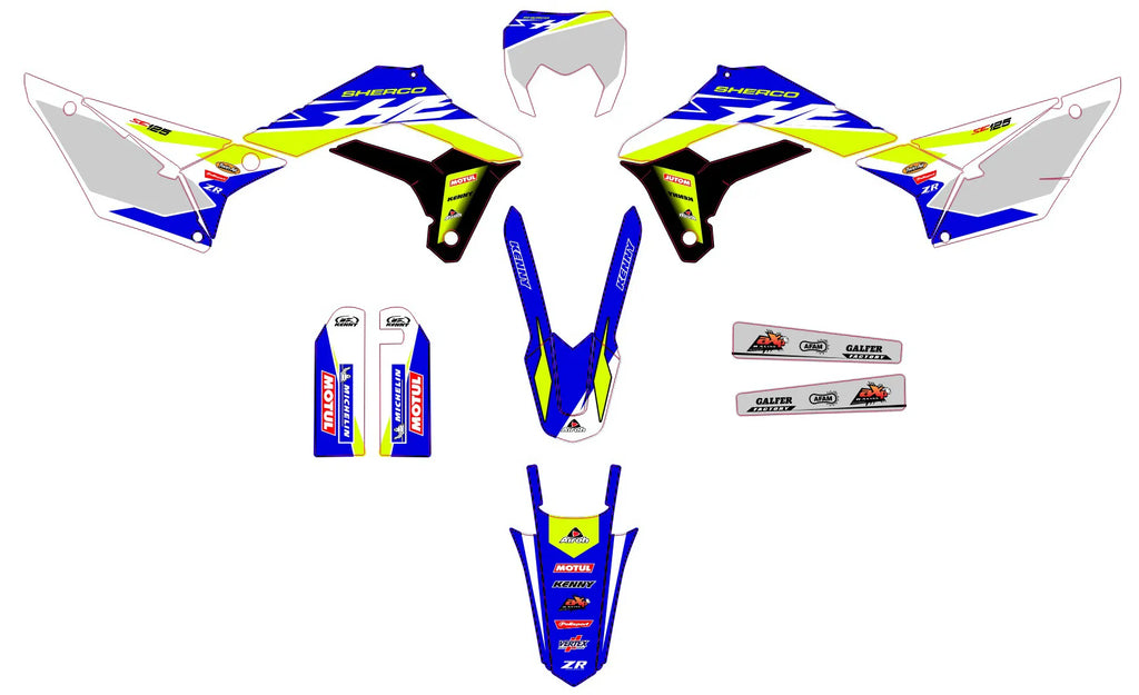 Kit déco Sherco SE SEF 2017-2023 - ZYNTRAX