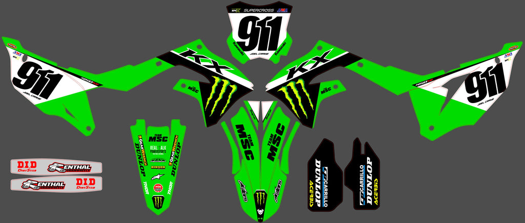 Kit Déco Kawasaki KXF 250 2021-2024 & KXF 450 2019-2023 - Revvox