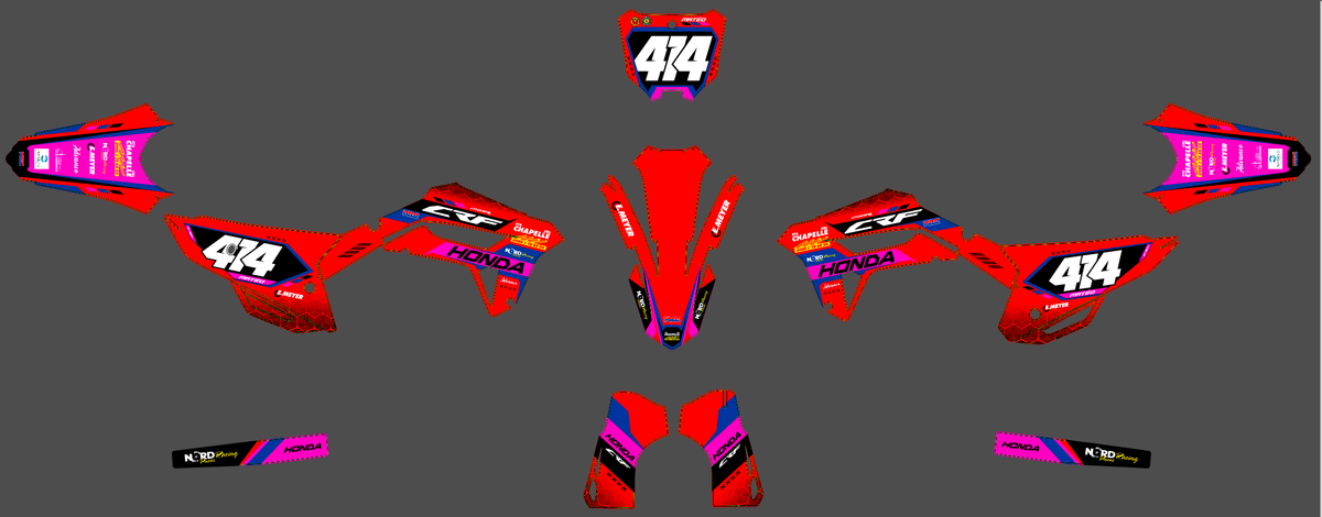Honda CRF 250 2022-2024 & CRF 450 2021-2024 graphics kit - BLAZTR
