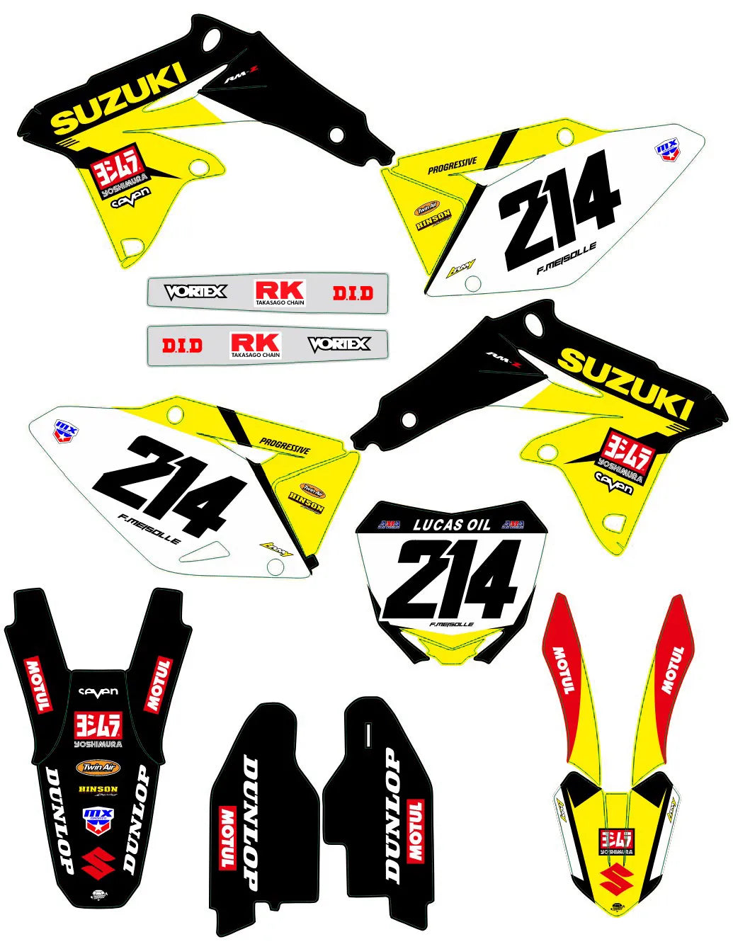 Graphics kit SUZUKI RMZ 450 2008-2017 - KRAVOX