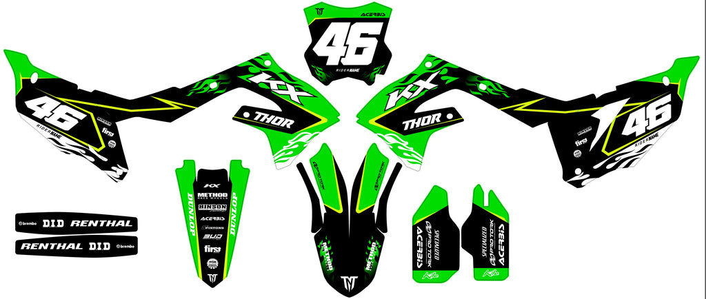 Kit Déco Kawasaki KXF 250 2021-2024 & KXF 450 2019-2023 - Zystrix