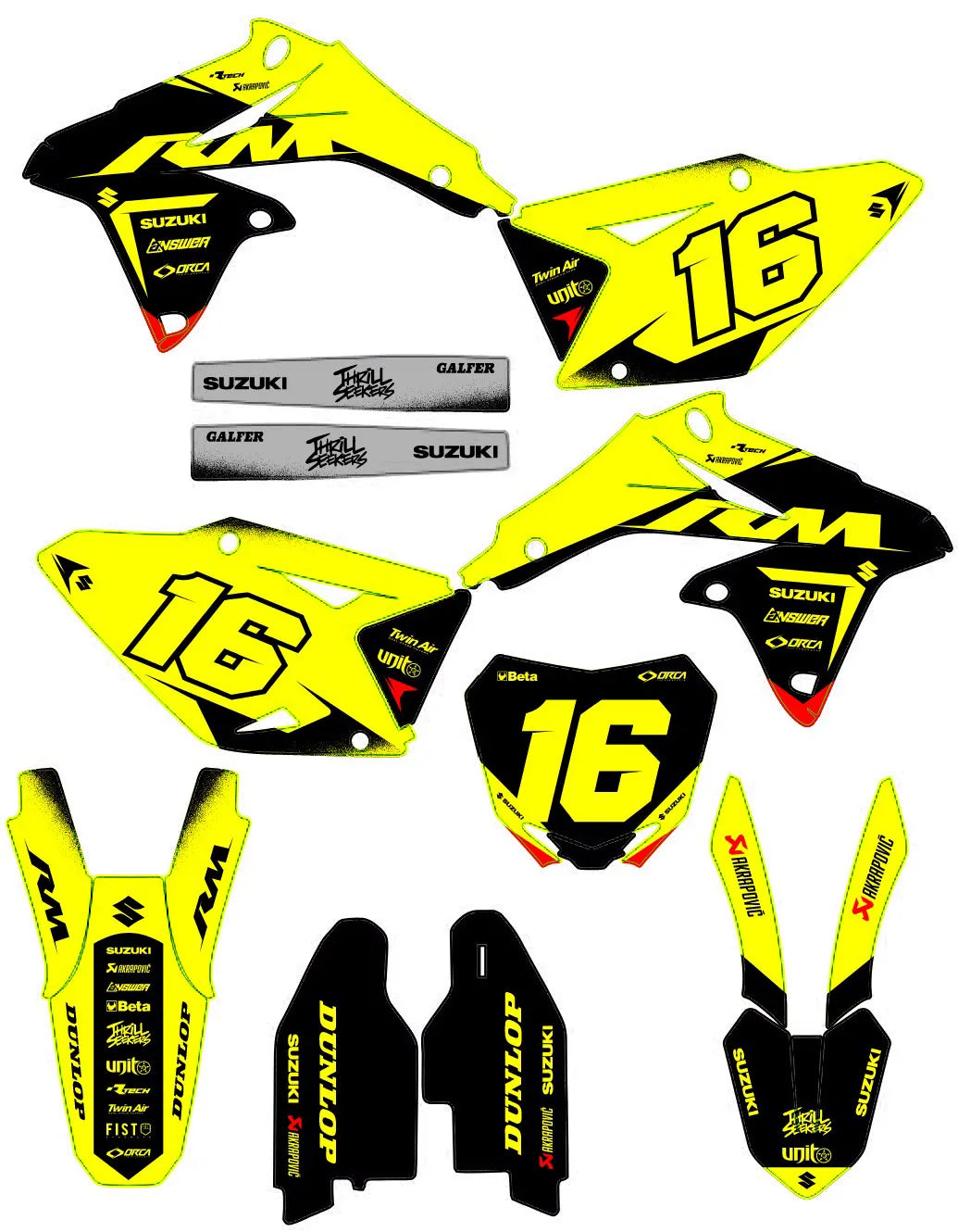 kit grafiche SUZUKI RMZ 450 2008-2017 - SHREDDR
