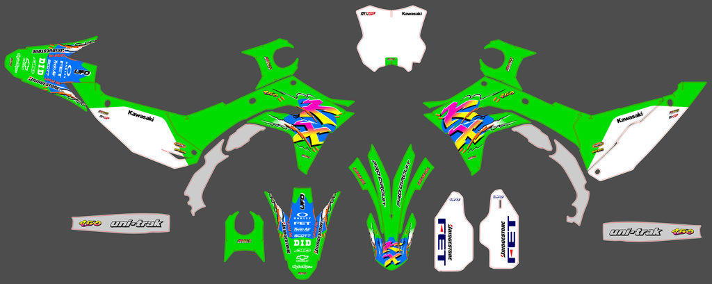 Kit Déco KAWASAKI KXF 250 2025 & KXF 450 2024-2025 - ZYNTRAX