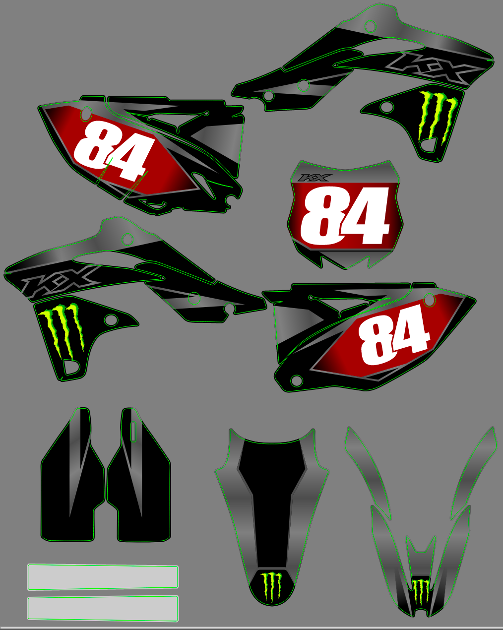 Kit déco KAWASAKI KXF 250 2013-2016 - TORQON