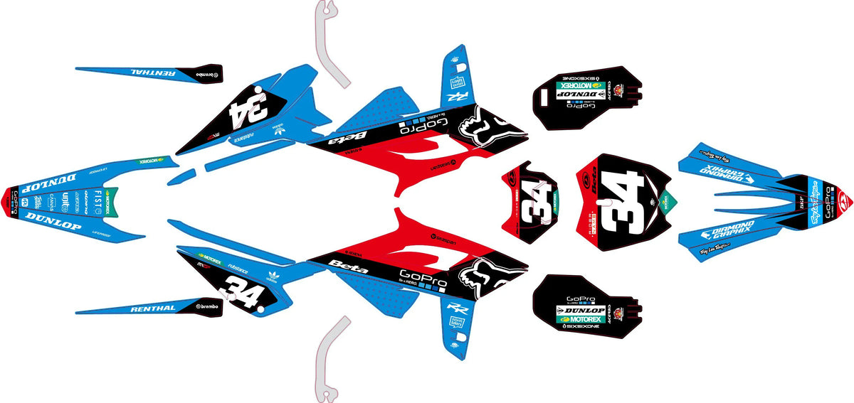 kit grafiche BETA RR Enduro 2020-2022 - ZYNTRIX