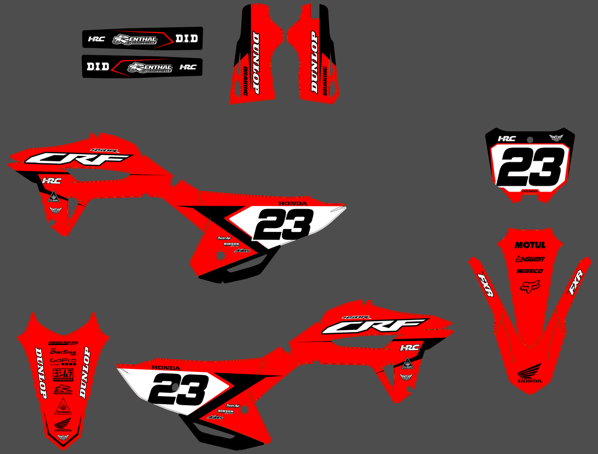 Honda CRF 250 2022-2024 & CRF 450 2021-2024 graphics kit - THRASHR