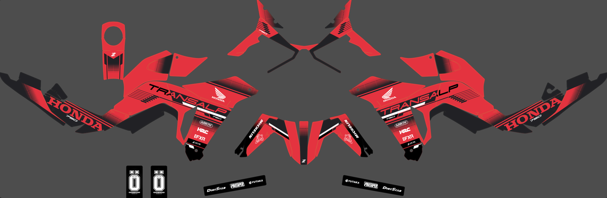 HONDA TRANSALP 750 2023-2025 graphics kit - ZELTIK