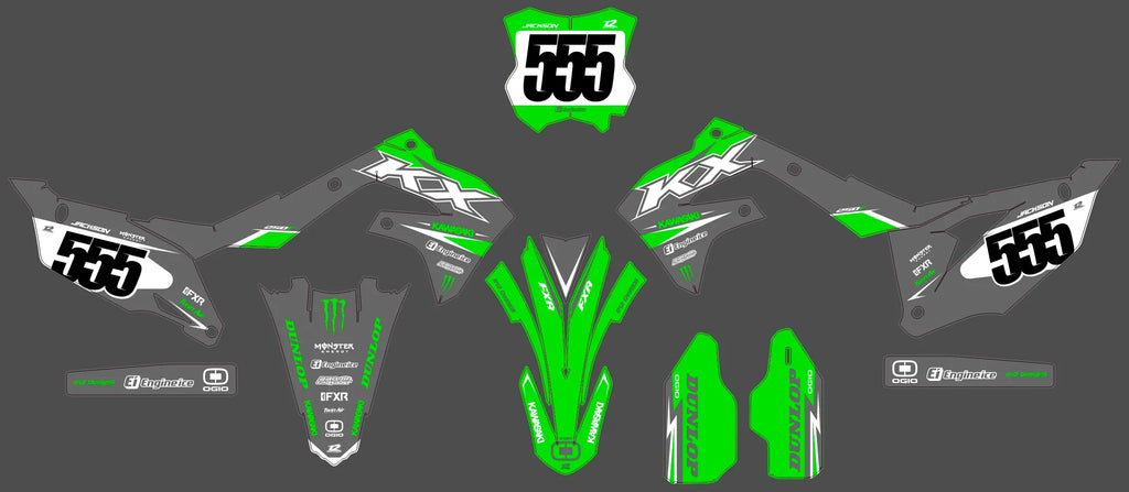 Kit Déco Kawasaki KXF 250 2021-2024 & KXF 450 2019-2023 - Dynaxis