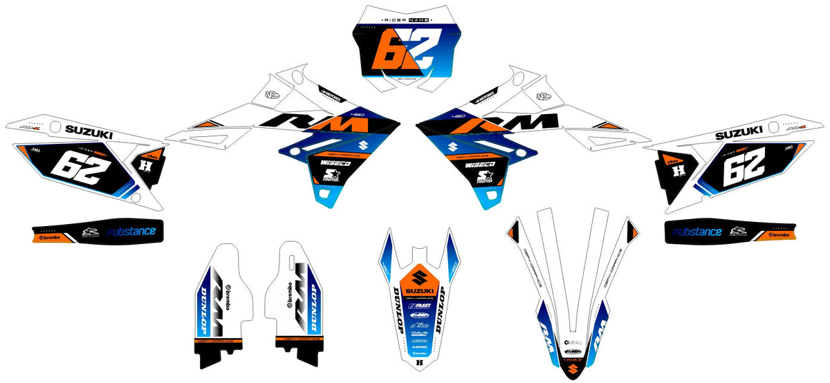 Graphics kit SUZUKI RM-Z 450 2018-2025 & RM-Z 250 2019-2023 - TORQANO
