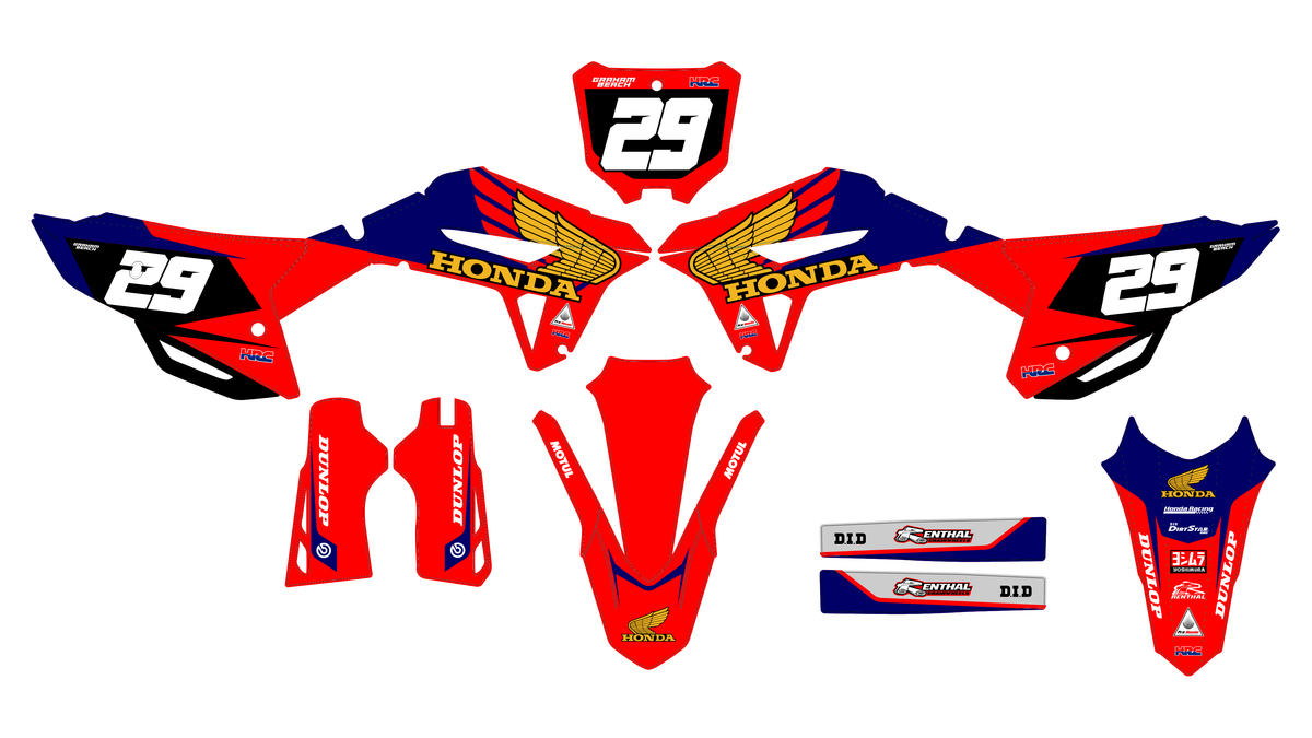 Honda CRF 250 2022-2024 & CRF 450 2021-2024 graphics kit - VYRONEX