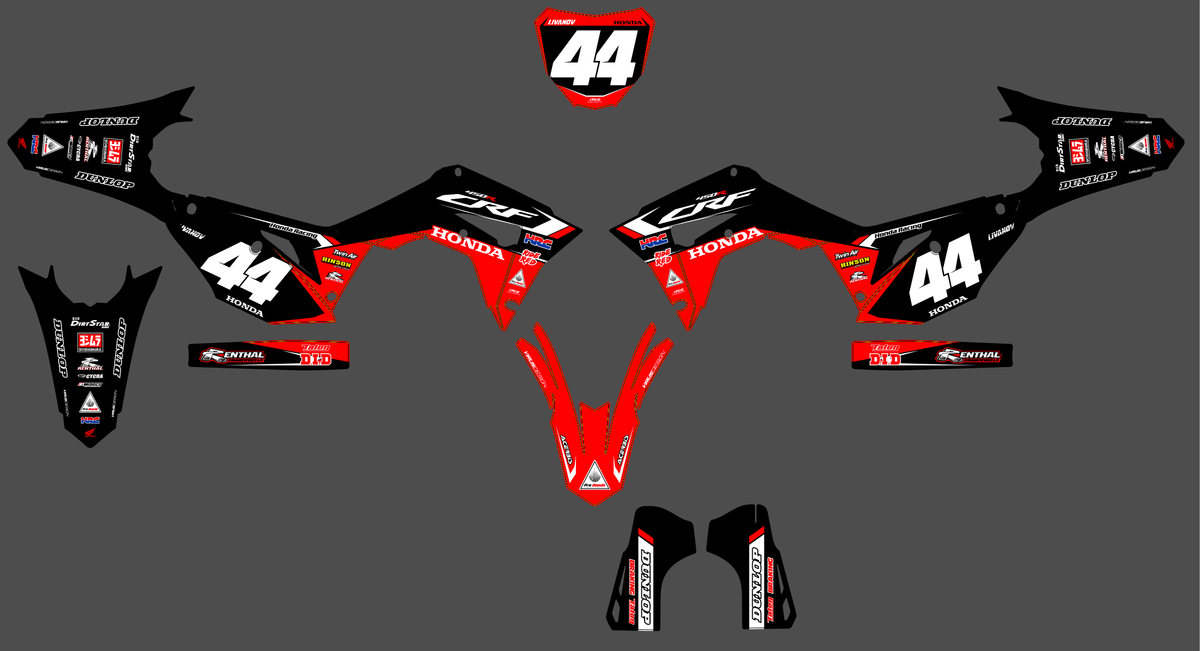 graphics kit HONDA CRF 450 2017-2020 CRF 250 2018-2021 - PYRANX