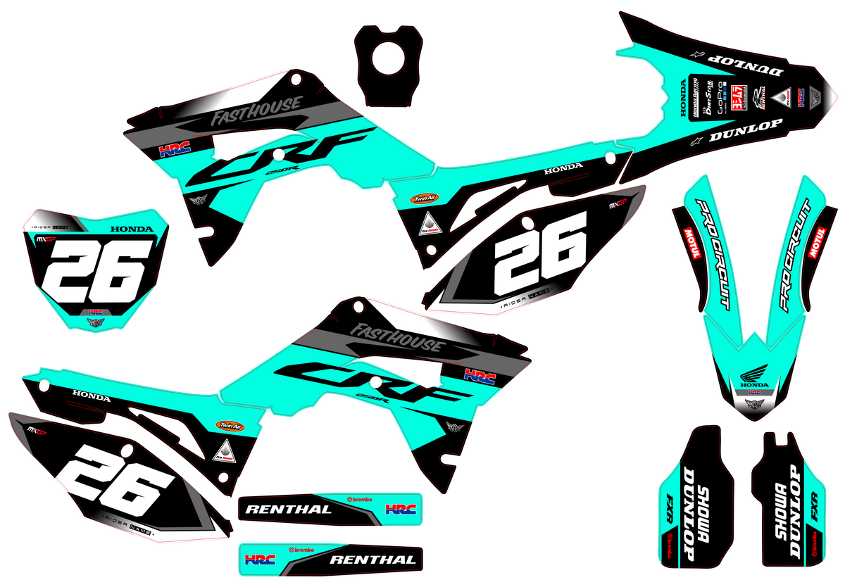 graphics kit HONDA CRF 450 2017-2020 CRF 250 2018-2021 - STRYKR