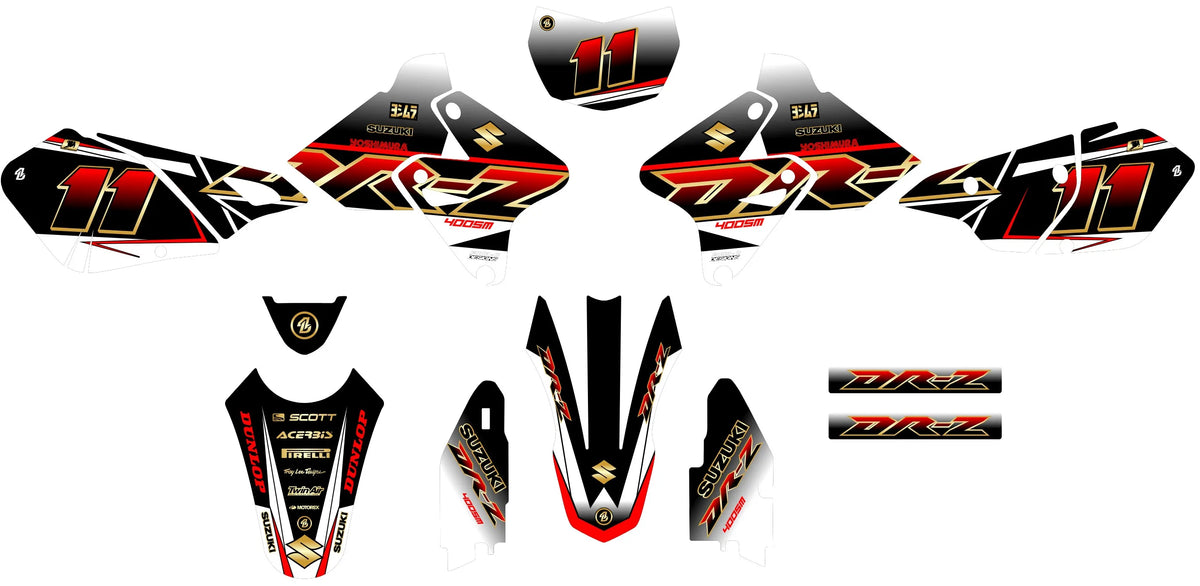 kit grafiche SUZUKI DRZ 400 - ZYLONIX