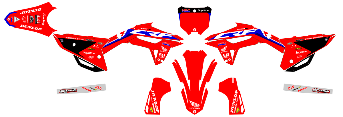 Honda CRF 250 2022-2024 & CRF 450 2021-2024 graphics kit - ZENTRIX