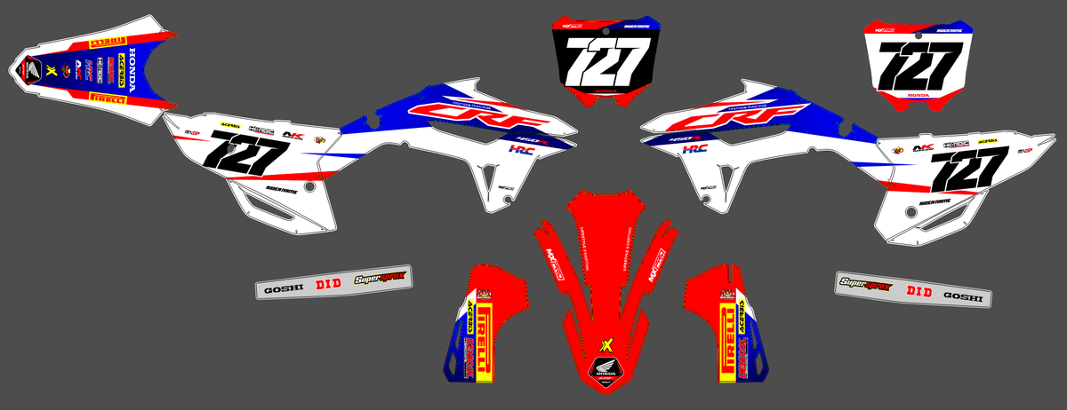 Honda CRF 250 2022-2024 & CRF 450 2021-2024 graphics kit - VOLTRIX