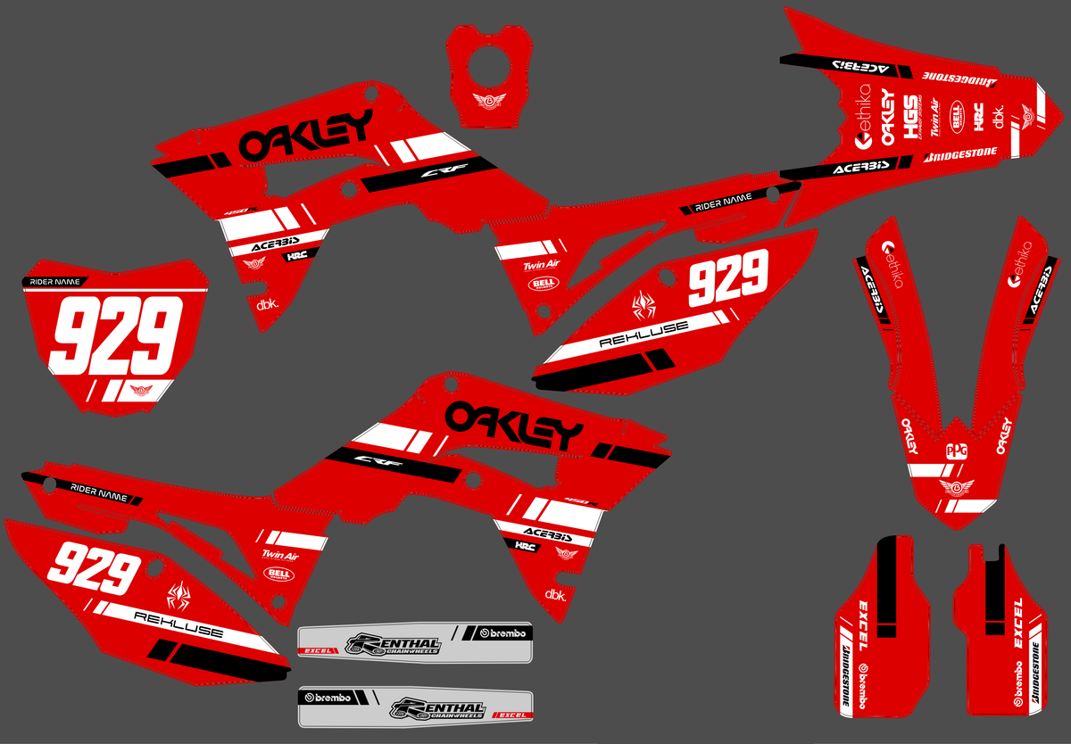 graphics kit HONDA CRF 450 2017-2020 CRF 250 2018-2021 - THRASHR