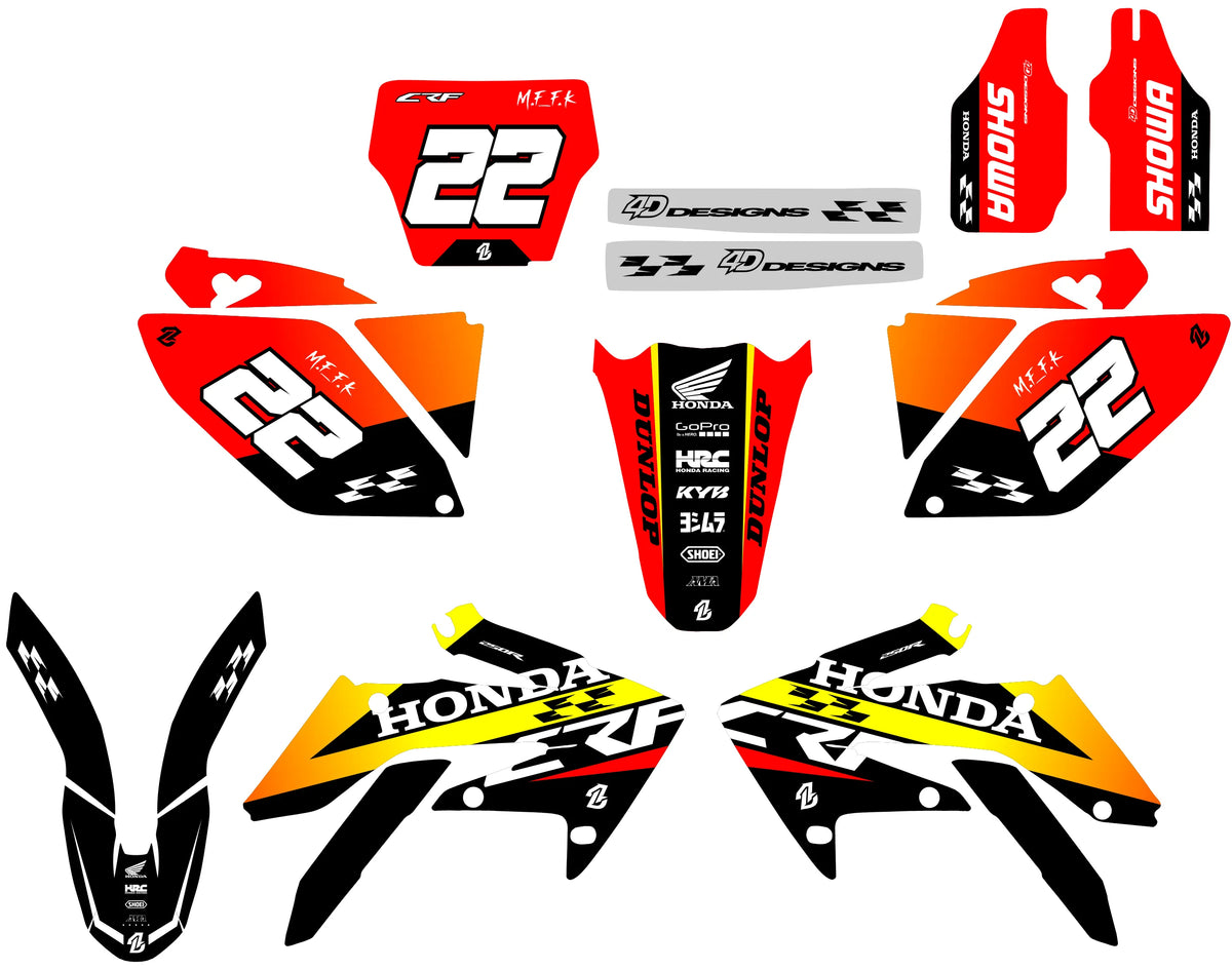Graphics kit HONDA CRF 450 2005-2008 - VOLTRX