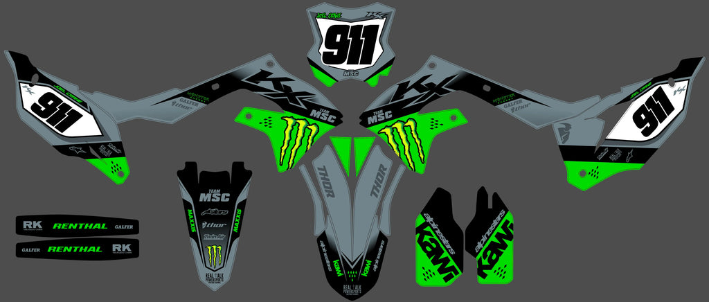 Kit Déco Kawasaki KXF 250 2021-2024 & KXF 450 2019-2023 - Zyntro