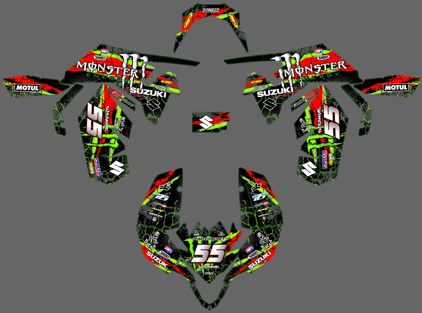 kit gráfico SUZUKI LTR 450 - AXERUSH