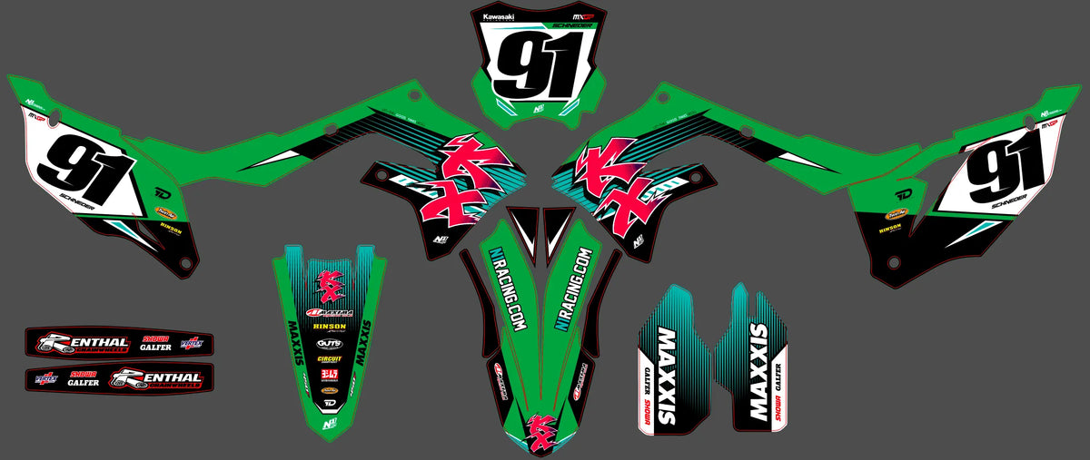 Kit Déco Kawasaki KXF 250 2021-2024 & KXF 450 2019-2023 - Orvex