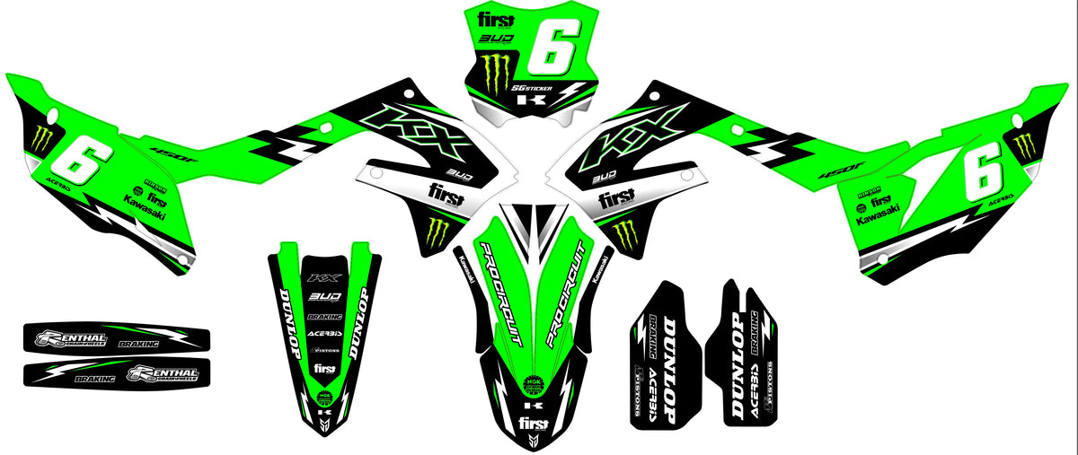 Kit Déco Kawasaki KXF 250 2021-2024 & KXF 450 2019-2023 - Vyxion