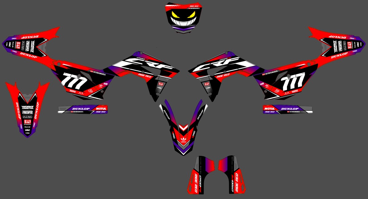 graphics kit HONDA CRF 450 2017-2020 CRF 250 2018-2021 - GRYVEX