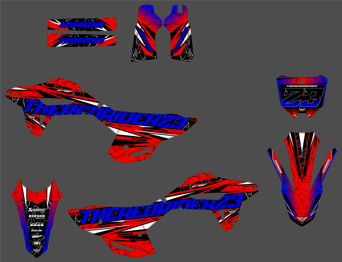 Honda CRF 250 2022-2024 & CRF 450 2021-2024 graphics kit - ZEALYX