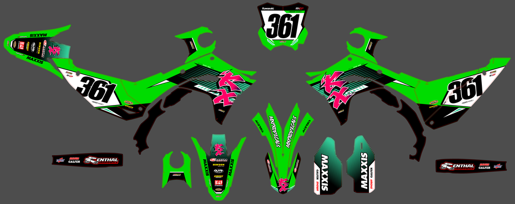 Kit Déco KAWASAKI KXF 250 2025 & KXF 450 2024-2025 - ZYNTRIX
