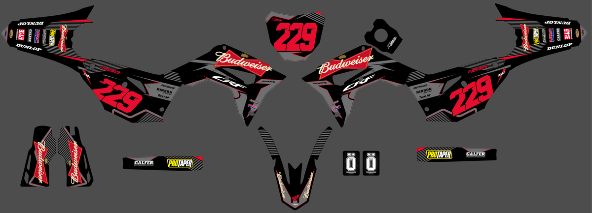graphics kit HONDA CRF 450 2017-2020 CRF 250 2018-2021 - XELTOR