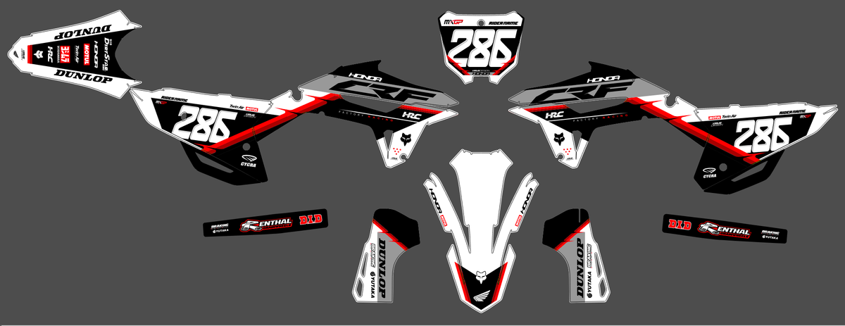 Honda CRF 250 2022-2024 & CRF 450 2021-2024 graphics kit - TROVAX
